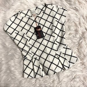 The Limited Scandal Collection Check Peplum Jacket